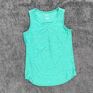 Duluth Trading Co Aqua V-Neck Sleeveless Tank